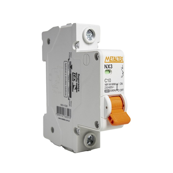 Mini breaker IEC 1P 16A C 3kA Riel DIN Metaltex