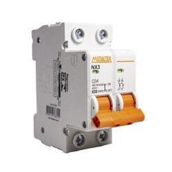 Mini breaker IEC 2P 4A C 3kA Riel DIN Metaltex