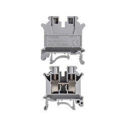 Borne de conexión de 10mm² 76A atornillable gris Metaltex