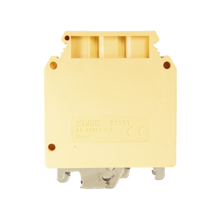 Ground Protection Terminal Block 35mm² Screw-Type Green-Yellow Metaltex - 1G03A016