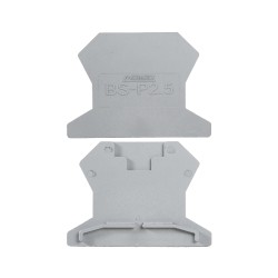 End Plate for 2.5mm² Terminal Block BS-2.5C Grey Metaltex