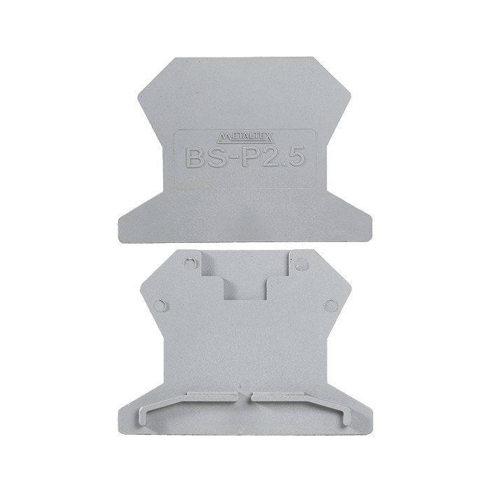 End Plate for 2.5mm² Terminal Block BS-2.5C Grey Metaltex - 1G03A008