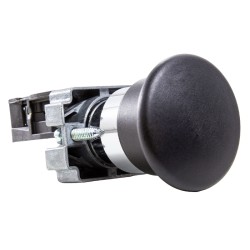 Botón metálico tipo hongo Ø 40mm negro Ø 22mm 1NA Metaltex