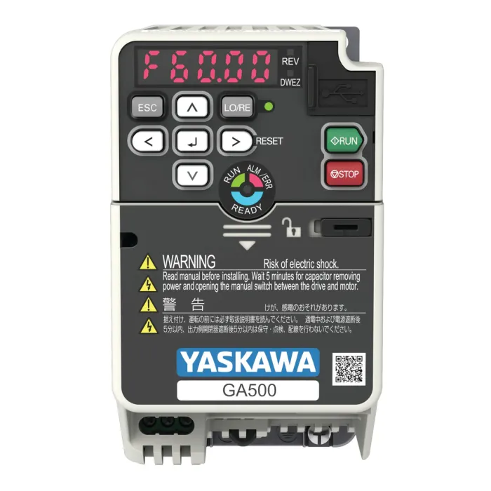 GA500 Variable Frequency Drive 3Ø-3Ø (1.5HP 6A ND / 1HP 5A HD) 200-240VAC Yaskawa